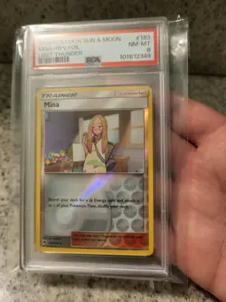 Pokemon Tcg Mina Reverse Holo 183/214 Lost Thunder Psa 8 - Image 5