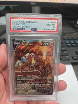 Pokemon Swsh ENTEI V Crown Zenith Full Art GG36/GG70 PSA 10 💎 GEM MINT - Image 1