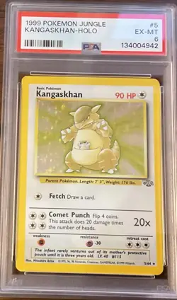 1999 POKEMON JUNGLE #5 KANGASKHAN HOLO PSA 6 EX-MT - Image 1