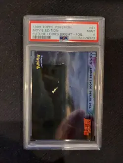 PSA 9 The Future Looks Bright Foil Topps Pokemon Movie Edition - Image 1