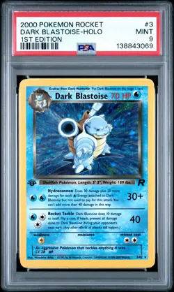 2000 POKEMON ROCKET 1ST EDITION #3 DARK BLASTOISE-HOLO PSA 9 - Image 1