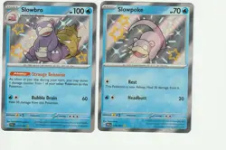 Pokemon Tcg Paldean Fates Slowpoke 116/091 And Slowbro 117/091 - Image 1