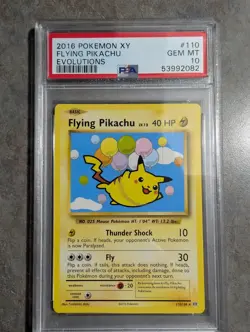 2016 POKEMON XY EVOLUTIONS #110 FLYING PIKACHU PSA 10 - Image 1