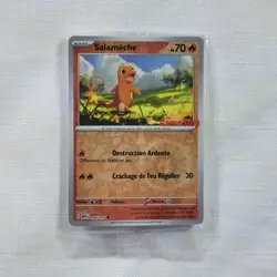 Pokemon Salameche ( Charmander ) 004/165 MEW Sealed GameStop Stamp Promo FRENCH - Image 3