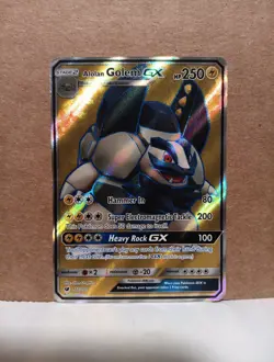 Pokemon TCG Alolan Golem GX 102/111 Crimson Invasion Ultra Rare Sun&Moon - Image 1