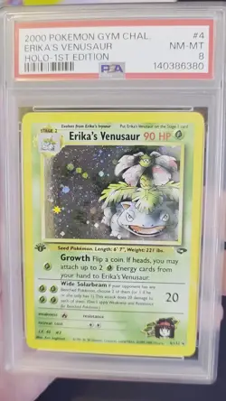 Pokemon - Erika's Venusaur Gym Challenge 4/132 First 1st Edition PSA 8 New Cert - Image 2