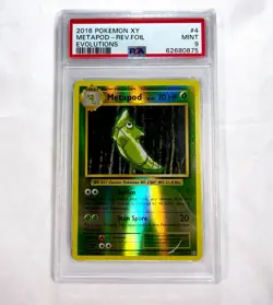 2016 Pokemon XY Evolutions Metapod Reverse Holo PSA 9 Mint 4/108 #4 - Image 1