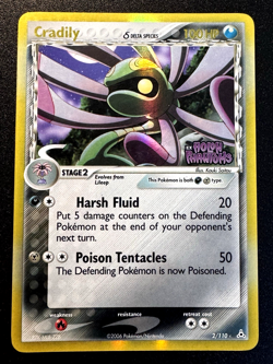 Cradily 2/110 EX Holon Phantoms Delta Species Pokemon Card Reverse Holo MP - Image 1