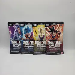 Dragon Ball Fusion World Card Game Awakened Pulse FB01 Booster Lot Of 4 ENG - Image 1