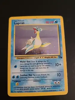 Lapras - 10/62 - Pokemon Fossil Unlimited Holo Rare Card Vintage WOTC MP/HP - Image 1