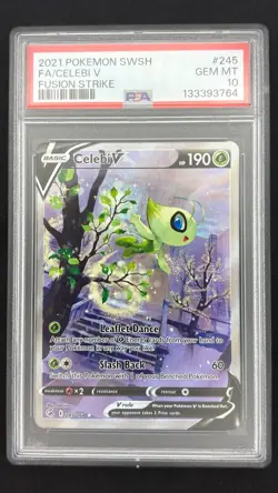 Celebi V 245/264 - Fusion Strike - Graded PSA 10 GEM MT Pokemon Card - Image 1