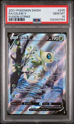 Celebi V 245/264 - Fusion Strike - Graded PSA 10 GEM MT Pokemon Card - Image 3