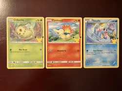 Chikorita Totodile Cyndaquil NON-HOLO Johto Starters McDonald’s Pokemon Card - Image 1