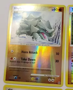 Rhyhorn Tyrogue Gliscor 5/146 Graveler 51/123 Reverse Holo Lot Of 4 Cards Pokemo - Image 2