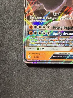 Pokemon TCG Onix GX Hidden Fates Holo Ultra Rare Card 36/68 - Image 5