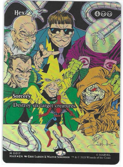 Hex Borderless Comic Poster FOIL NM Marvel Spiderman MTG MAGIC THE GATHERING - Image 1