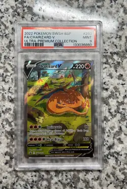 2022 Pokemon SWSH UPC Black Star Promo 260 Charizard Full Art V UPC PSA 9 MINT! - Image 1