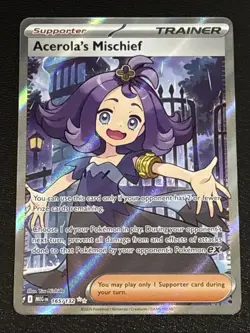 Pokemon TCG Mega Evolution Acerola's Mischief Ultra Rare 165/132 NM - Image 1