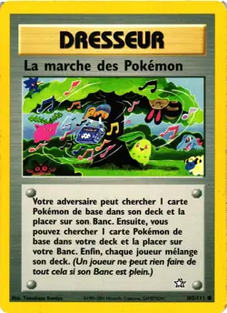 Pokemon TCG La Marche Des Pokemon 102/111 French Neo Genesis US Seller MP/HP - Image 1