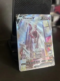Pokemon TCG Mewtwo v Alt Art Full Art Holo Ultra Rare Card 072/078 Pokemon Go - Image 5
