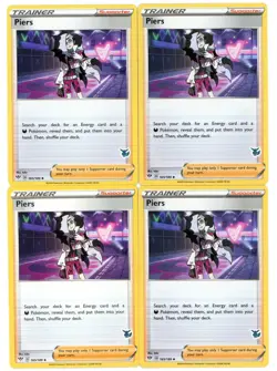 4x Pokemon TCG Piers (Eevee Stamped) 165/189 Battle Academy 2022 Playset - Image 1