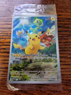 Pokemon TCG Pikachu 027 Promo Holo Black Star Paldea Evolved, Sealed - Image 1