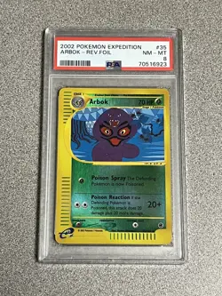 2002 Pokemon Arbok Rev Foil #35 PSA 8 - Image 1