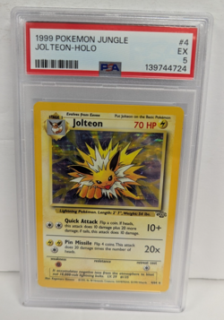1999 Pokemon Jungle Jolteon-Holo #4 EX PSA 5 - Image 1