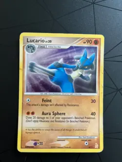 Pokemon TCG- Lucario 3/11 Diamond & Pearl Lucario Trainer Kit Holo Pokemon LP/MP - Image 1