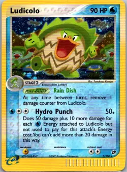 Pokemon TCG Ludicolo Holo Rare Holofoil Sandstorm 7/100 LP - Image 1