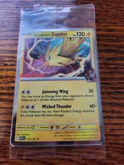 Zapdos Team Rocket DESTINED RIVALS 72/182 Game Stop Promo SEALED - Image 1