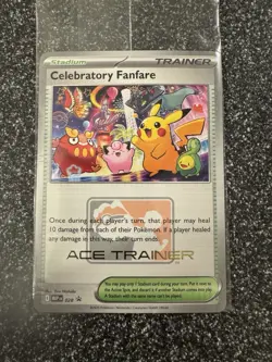 SEALED Pokemon Celebratory Fanfare Ace Trainer Promo 2025 English - Image 2