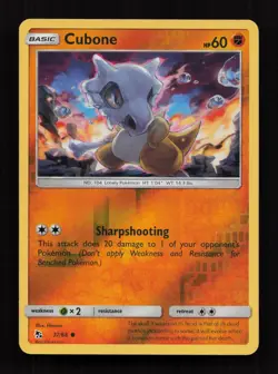 Cubone 37/68 Common Hidden Fates Pokemon Reverse Holo Near Mint - Image 1