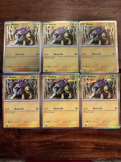 (6) Pokemon TCG Raikou 048/132 Holo & Reverse Holo LOT! Mega Evolution - Image 1