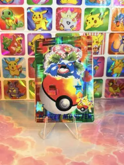 Pokemon HOLO Vintage Pocket Monsters Vending Prism Sticker 1998 Nintendo - Image 1