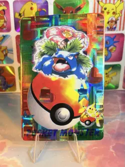 Pokemon HOLO Vintage Pocket Monsters Vending Prism Sticker 1998 Nintendo - Image 4