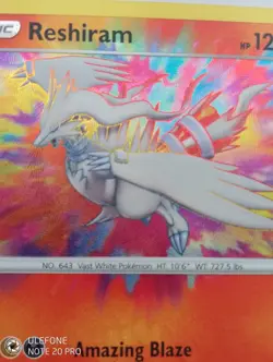 Pokemon Reshiram 017/072 Shining Fates Amazing Rare - Image 5