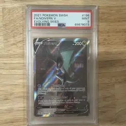 2021 POKEMON SWORD & SHIELD EVOLVING SKIES #196 FULL ART/NOIVERN V PSA 9 - Image 1