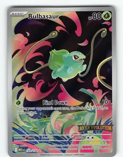BULBASAUR 133/132 ILLUSTRATION RARE MEGA EVOLUTION POKEMON LP - Image 2