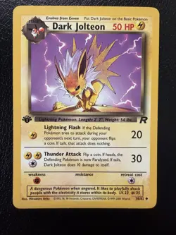 Pokemon TCG Dark Jolteon 38/82 Team Rocket 1st Edition LP - Image 1