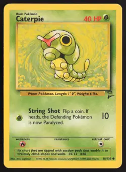 Pokemon TCG | Caterpie 68/130 | Common | Base Set 2 | Moderately Played - Image 2