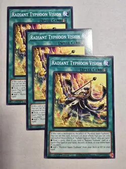 Yugioh! 3x Radiant Typhoon Vision DOOD-EN063 Common 1st Ed NM - Image 1