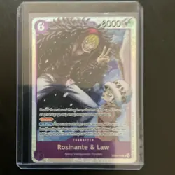 Rosinante & Law EB04-038 Character One Piece 8000 Power 6 Cost Holo Blocker - Image 1