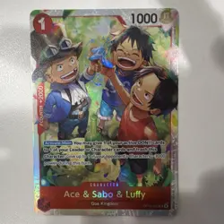 Ace & Sabo & Luffy OP13-007 Carrying on His Will Foil Character One Piece - Image 1