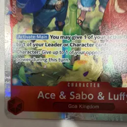 Ace & Sabo & Luffy OP13-007 Carrying on His Will Foil Character One Piece - Image 3