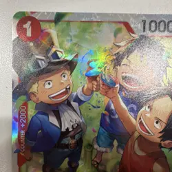 Ace & Sabo & Luffy OP13-007 Carrying on His Will Foil Character One Piece - Image 4