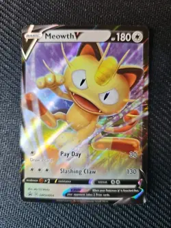 Meowth V SWSH004 SWSH: Sword & Shield Promo Cards Holo - Image 1