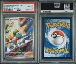 Pokemon Bulbasaur Stellar Crown Illustration Rare Card 143/142 PSA 10 - Image 3