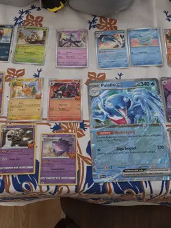 Pokemon TCG 28 Card Lot Blastoise EX, Palafin EX, Mega Kangaskhan EX Promo Holo - Image 5