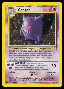 Gengar 11/110 Holo Rare Legendary Collection Pokemon Card - Image 1